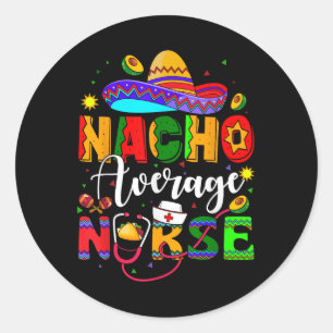 Adesivo Redondo Nacho Média Enfermeira Cinco De Mayo Fiesta Mexica