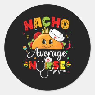 Adesivo Redondo Nacho Média Enfermeira Cinco De Mayo Fiesta Mexica