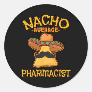 Adesivo Redondo Nacho Média Farmacêutica Mexicana Cinco De Mayo Fi
