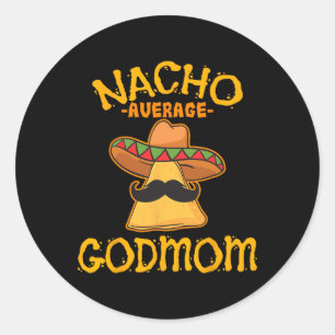 Adesivo Redondo Nacho Média Godman Mexicano Cinco De Mayo Godmoth