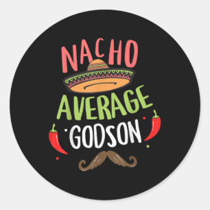 Adesivo Redondo Nacho Média Godson Mexicano Cinco de maio
