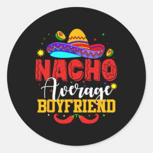 Adesivo Redondo Nacho Média Namorado Engraçada Mexicana Cinco De M