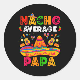 Adesivo Redondo Nacho Média Papa Cinco De Mayo Correspondência Mex