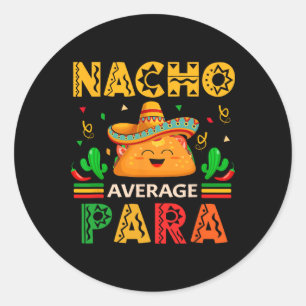 Adesivo Redondo Nacho Média Para Cinco De Mayo Paraprofo Mexicano