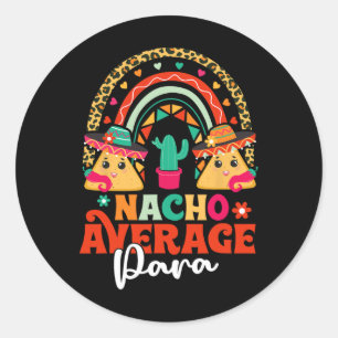 Adesivo Redondo Nacho Média Paraprofissional Cinco De Mayo Mexican