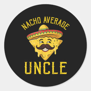 Adesivo Redondo Nacho Média Tio Camisa Que Corresponde Às Cinco Fa