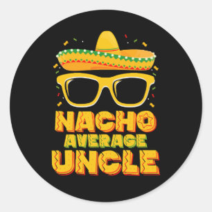 Adesivo Redondo Nacho Média Tio Cinco De Mayo Combinação Família