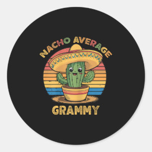 Adesivo Redondo Nacho Média Vovó Mexicano Cinco De Mayo
