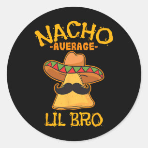 Adesivo Redondo Nacho Médio Irmãozinho Cinco De Mayo Irmão Mexican