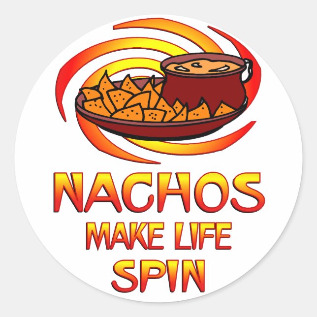 Adesivo Redondo Nachos Spin (Frente)
