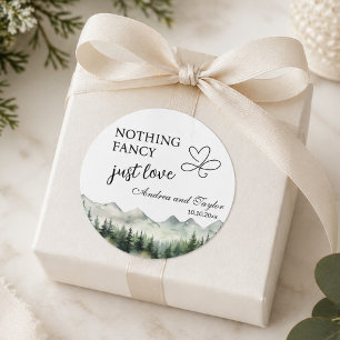 Adesivo Redondo Nada De Rico Adorando Casamento Elegante