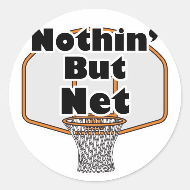 Adesivo Redondo nada, mas basquete de basquete (Frente)