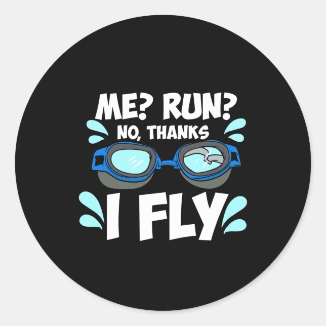 Adesivo Redondo Nadação Nadadora (Frente)