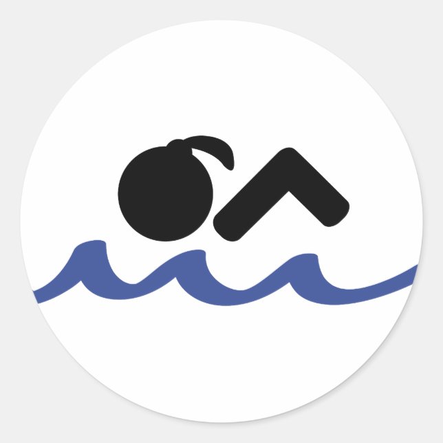 Adesivo Redondo nadadora (Frente)