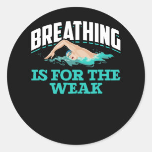 Adesivo Redondo Nadar Humor Funny Swimmer