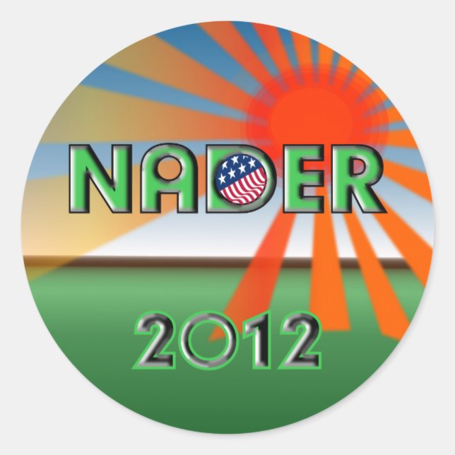 Adesivo Redondo Nader 2012 Sticker (Frente)