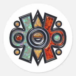 Adesivo Redondo Nahui Ollin