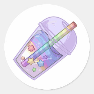 Adesivo Redondo Naive Candy Boba Sticker