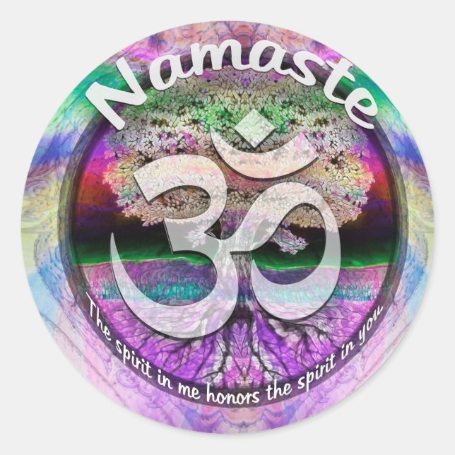 Adesivo Redondo Namaste (Frente)