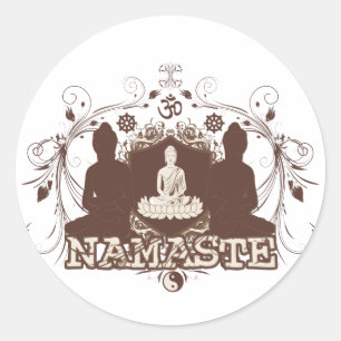 Adesivo Redondo Namaste Buddha