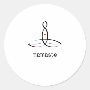Adesivo Redondo Namaste - Estilo de Rico Preto