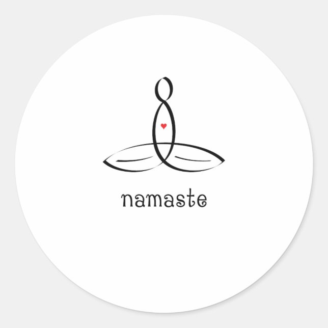 Adesivo Redondo Namaste - Estilo de Rico Preto (Frente)