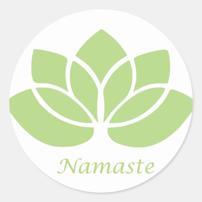 Adesivo Redondo Namaste Lotus (Frente)