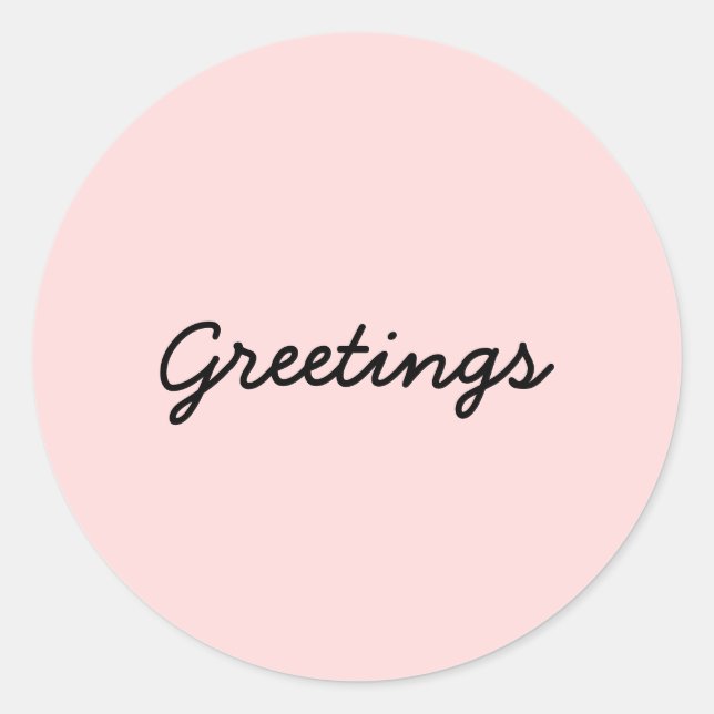 Adesivo Redondo Namaste Peachy Pink Yoga Meditation Sticker (Frente)