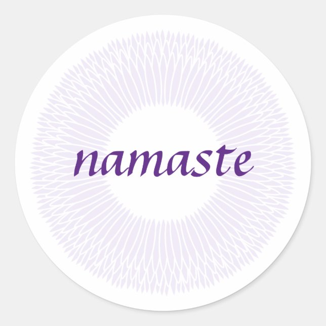 Adesivo Redondo Namaste Small Round Sticker (Frente)
