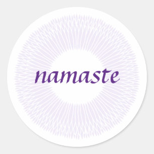Adesivo Redondo Namaste Small Round Sticker