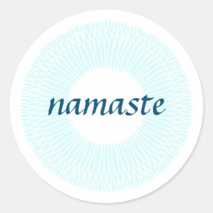 Adesivo Redondo Namaste Small Round Sticker