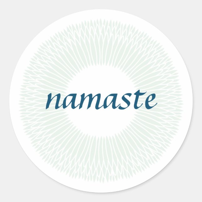 Adesivo Redondo Namaste Small Round Sticker (Frente)