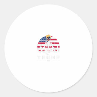 Adesivo Redondo Namaste Trump 2020 Dia das Eleições Yoga Meditat