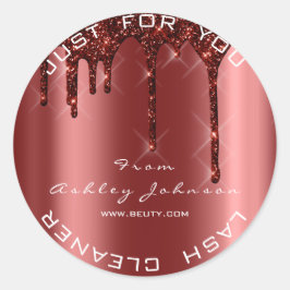 Adesivo Redondo Name Beauty Lashes Burgundy Drives Lashes Cleaner 