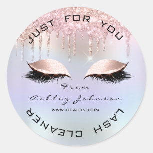 Adesivo Redondo Name Beauty Lshes Drives Holograph Lashes Cleaner