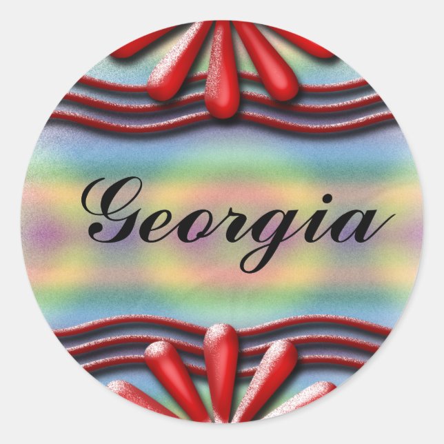 Adesivo Redondo Nameplate Red (Frente)