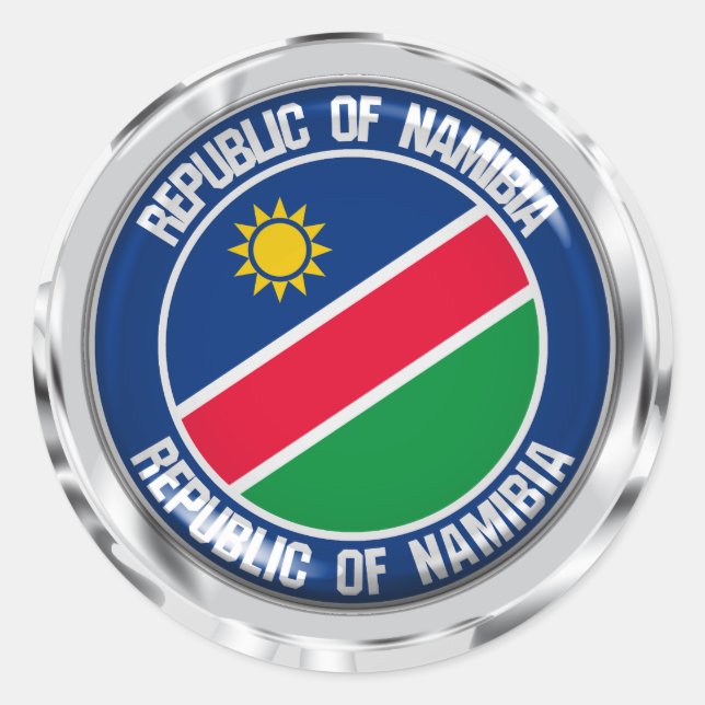 Adesivo Redondo Namíbia Round Emblem (Frente)
