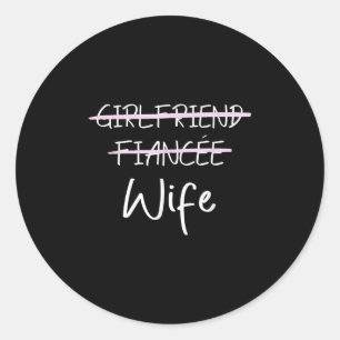 Adesivo Redondo Namorada Fiancée Wife Weding Casal