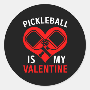 Adesivo Redondo Namorado de pickleball 67 6 7 coração de amor engr