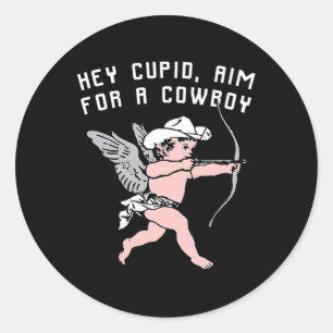 Adesivo Redondo Namorado Divertido Ei Cupido