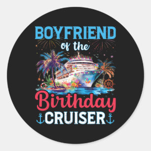 Adesivo Redondo Namorado Do Cruiser De Aniversário Funny Cruise Bi