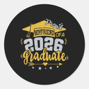 Adesivo Redondo Namorado Orgulhoso De Uma Graduada 2026 Graduada G
