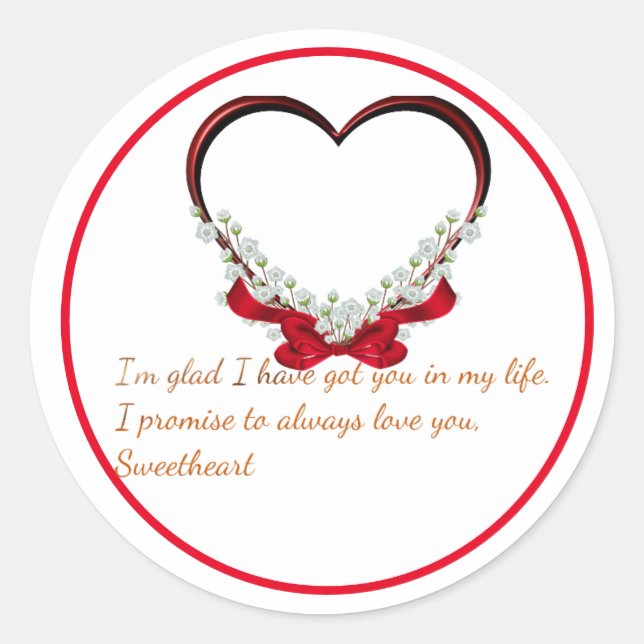 Adesivo Redondo Namorados (Frente)