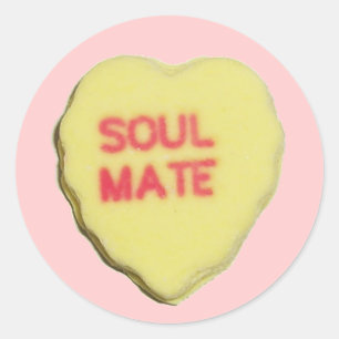 Adesivo Redondo Namorados Candy Heart