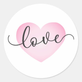 Adesivo Redondo Namorados de Caligrafia Simples | Vinheta