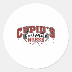 Adesivo Redondo Namorados de Enfermeira Favorita de Cupid