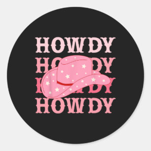 Adesivo Redondo Namorados de Howdy Western Heart do Cowboy