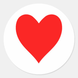 Adesivo Redondo Namorados do Coração Vermelho