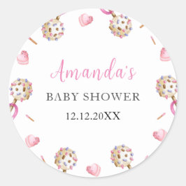 Adesivo Redondo Namorados doce doce Chá de fraldas doce