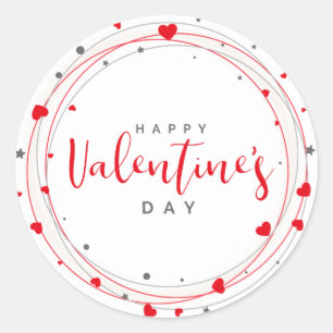 Adesivo Redondo Namorados Heart Wreath